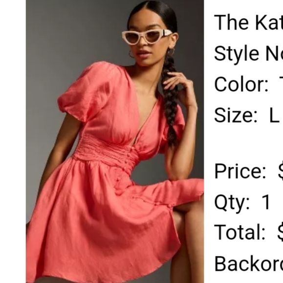 Anthropologie Dresses & Skirts - New! Anthropologie Katerina Button Front Mini Dress with Pockets large